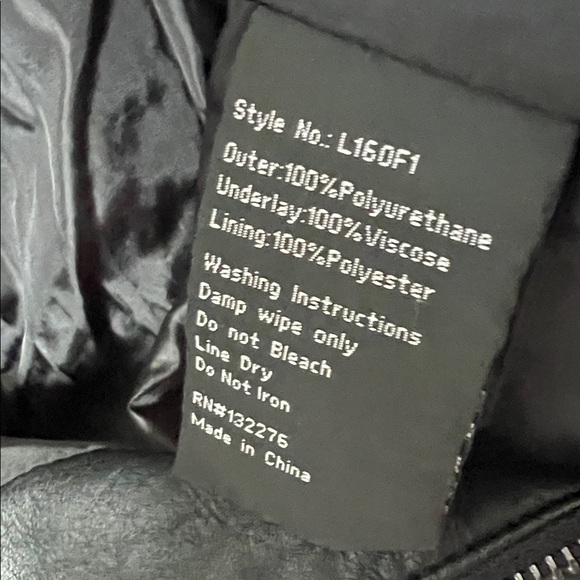 Coalition LA Vegan Leather Black Moto Jacket women’s Size XL - Picture 8 of 9